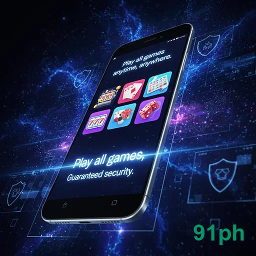 Mobile user enjoying secure casino gaming with 91ph